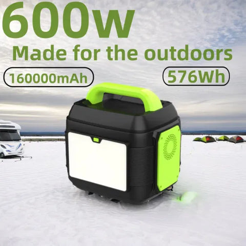 OPS600 Camping/RV Large Capacity Lithium Battery Mobile Power Emergency Mobile Phone Computer Charger DC Output USB/Type-C High Power Generator 600W Portable Power Sta